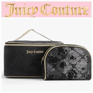 Juicy Couture JC Logo Rose's Mesh 2-PC Cosmetic Bags